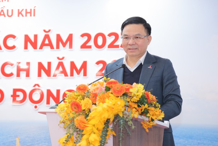 Tổng giám đốc Petrovietnam Lê Mạnh Hùng phát biểu chỉ đạo tại hội nghị.