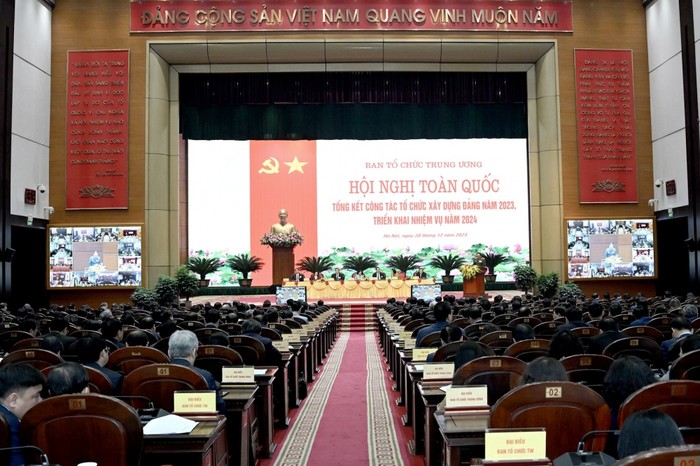 Hội nghị toàn quốc Tổng kết công tác tổ chức xây dựng Đảng năm 2023, triển khai nhiệm vụ năm 2024.