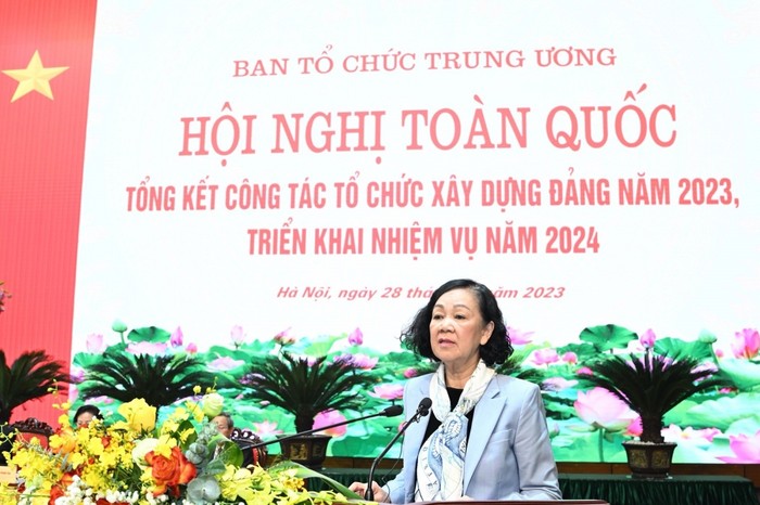 Thường trực Ban Bí thư Trương Thị Mai phát biểu chỉ đạo tại Hội nghị.