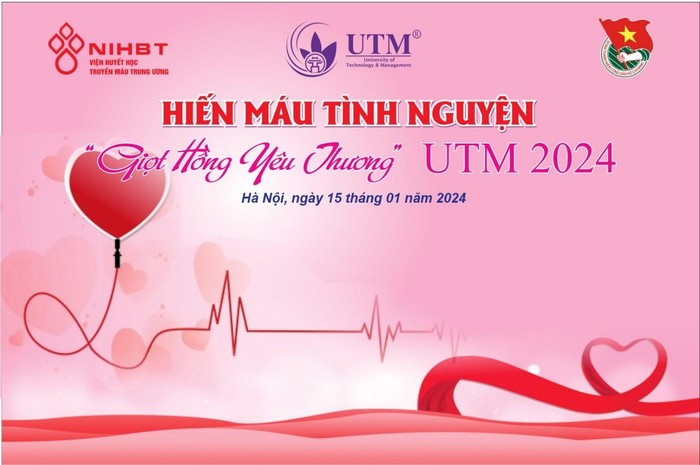 Chương trình Hiến máu nhân đạo &quot;Giọt hồng yêu thương” - Trường Đại học UTM.