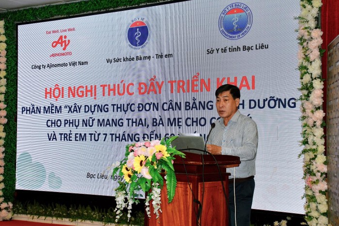 Ông Nguyễn Chí Thanh - Phó Giám đốc Sở Y tế Bạc Liêu phát biểu tại Hội nghị.