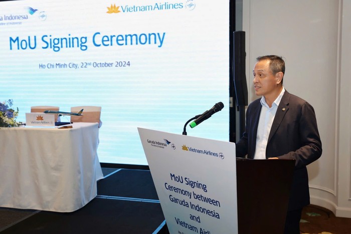 1. Ông Lê Hồng Hà - Tổng Giám đốc Vietnam Airlines phát biểu tại sự kiện.jpg