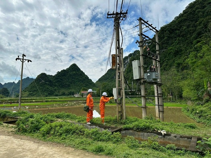 Công nhân Điện lực thực hiện kiểm tra công tơ.jpg