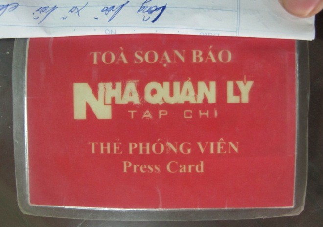 Không có quy định nào của nhà nước về cái gọi là &quot;Thẻ Phóng viên&quot;.