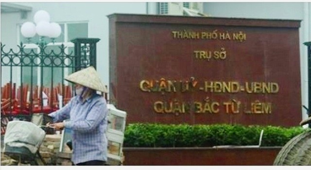 Trụ sở Quận ủy Bắc Từ Liêm (Ảnh LM)