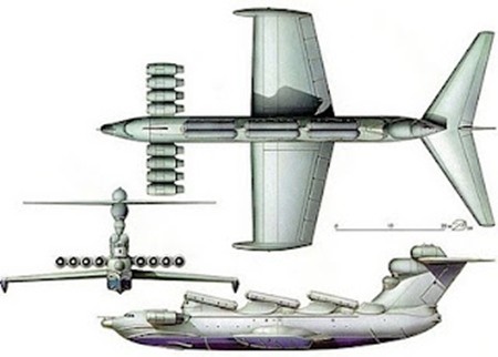 Tàu đệm khí động Lun, được trang bị sáu tên lửa chống hạm.