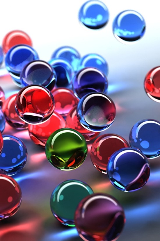 14 Colorful Marbles – iPhone Wallpaper