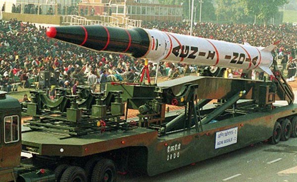 Tên lửa đạn đạo Agni-1 do Ấn Độ tự nghiên cứu chế tạo.