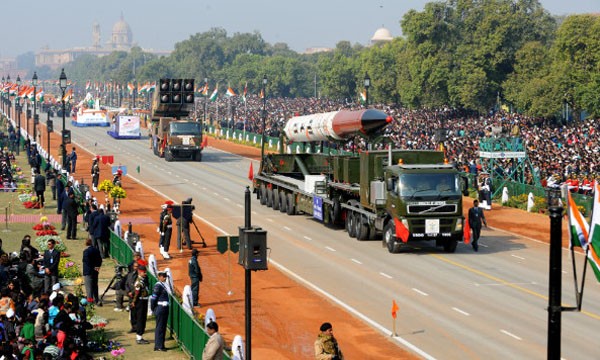 Tên lửa đạn đạo tầm xa Agni-4 do Ấn Độ tự nghiên cứu chế tạo.