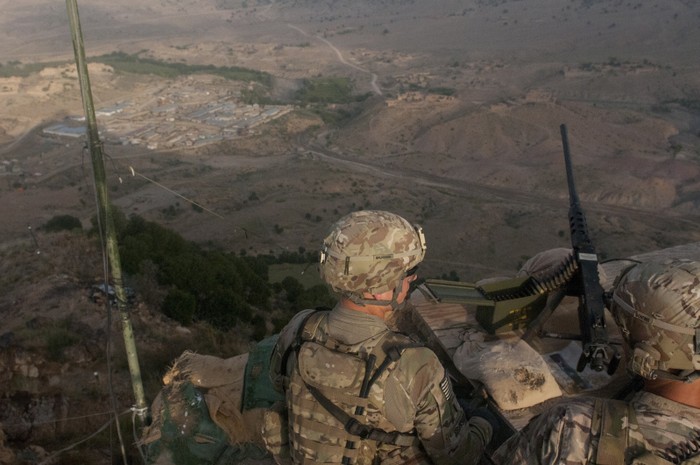 Liên quân chịu nhiều mối đe dọa an ninh tại Afghanistan. Trong hình là căn cứ tiền tiêu trên cao của quân Mỹ tại Afghanistan.