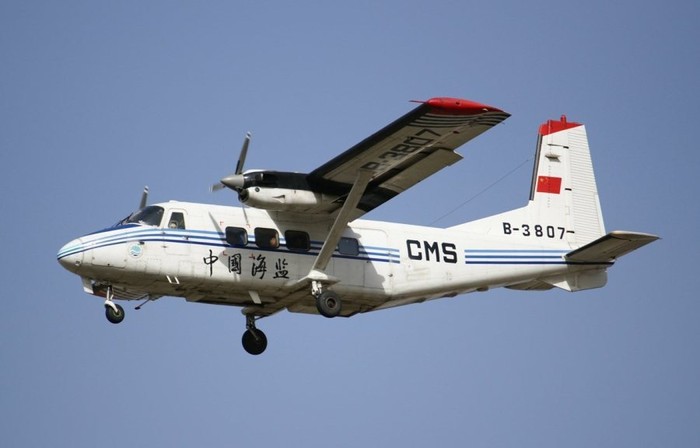 Máy bay hải giám Y-12 số hiệu B-3807 vừa làm nhiệm vụ hộ tống cho máy bay hải giám số hiệu B-3837 đến "tuần tra" trên không vùng biển đảo Senkaku.