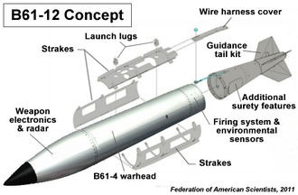 Mỹ đang nghiên cứu phát triển bom hạt nhân chiến thuật B61-12