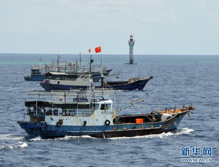 Hình ảnh tàu cá Trung Quốc trên Biển Đông