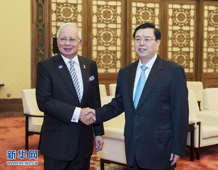 Ngày 30 tháng 5 năm 2014, Chủ tịch Quốc hội Trung Quốc Trương Đức Giang hội kiến với Thủ tướng Malaysia Najib