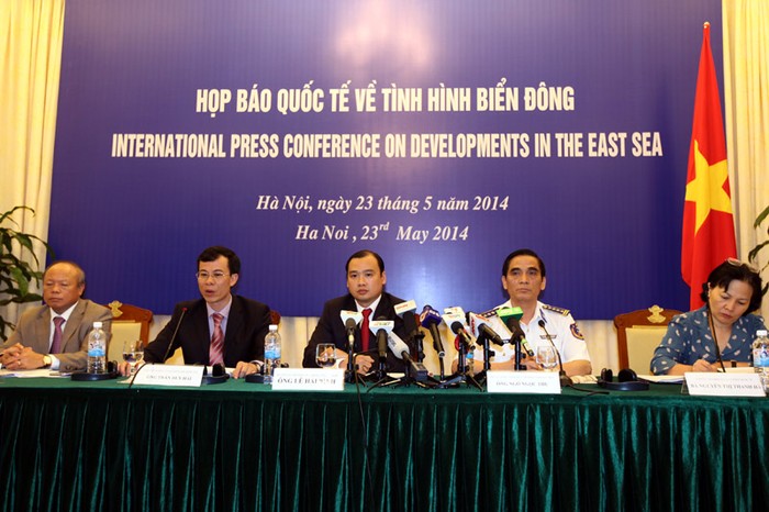 Việt Nam đã tổ chức nhiều cuộc họp báo về việc Trung Quốc xâm phạm nghiêm trọng chủ quyền Việt Nam kể từ tháng 5 năm 2014 đến nay