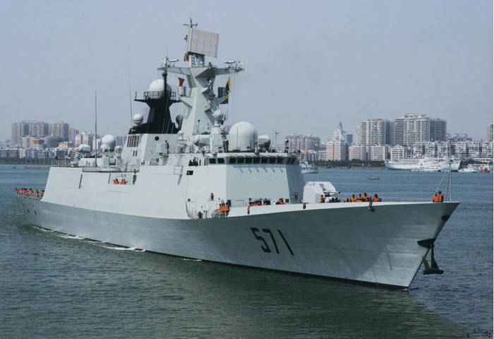 Tàu hộ vệ Vận Thành số hiệu 571 Type 054 Hạm đội Nam Hải, Hải quân Trung Quốc (ảnh tư liệu minh họa)