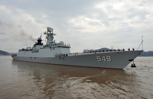 Tàu hộ vệ Thường Châu số hiệu 549 thuộc biên đội hộ tống tốp 17 Hải quân Trung Quốc đến thăm Iran (ảnh tư liệu)