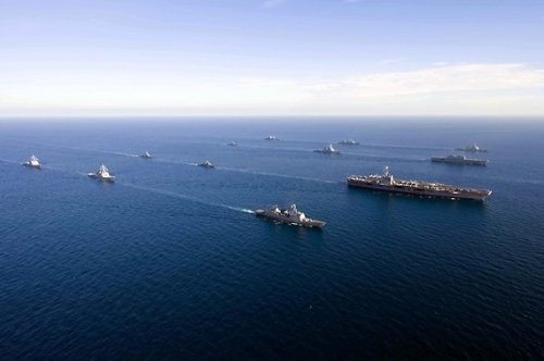 Hạm đội tàu sân bay Mỹ ở biển Nhật Bản (ảnh tư liệu minh họa)