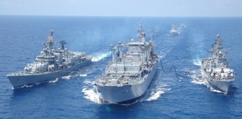 Biên đội tàu chiến Hải quân Ấn Độ (ảnh minh họa)