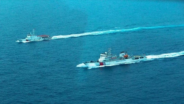 Ngày 21 tháng 4 năm 2015, Trung Quốc điều tàu Hải tuần-21 và Hải tuần-1103 đến vùng biển quần đảo Hoàng Sa của Việt Nam tiến hành tuần tra bất hợp pháp (ảnh tư liệu)