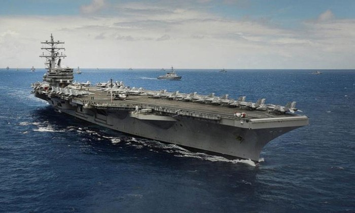 Ngày 31 tháng 8 năm 2015, tàu sân bay USS Ronald Reagan CVN 76 của Hải quân Mỹ rời San Diego, đến căn cứ hải quân Yokosuka, Nhật Bản, triển khai ở khu vực châu Á-Thái Bình Dương.