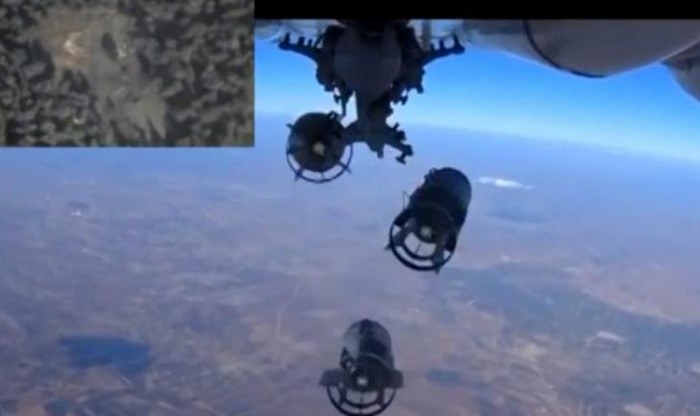 Hình ảnh máy bay chiến đấu Nga không kích các mục tiêu ở Syria do Bộ Quốc phòng Nga công bố