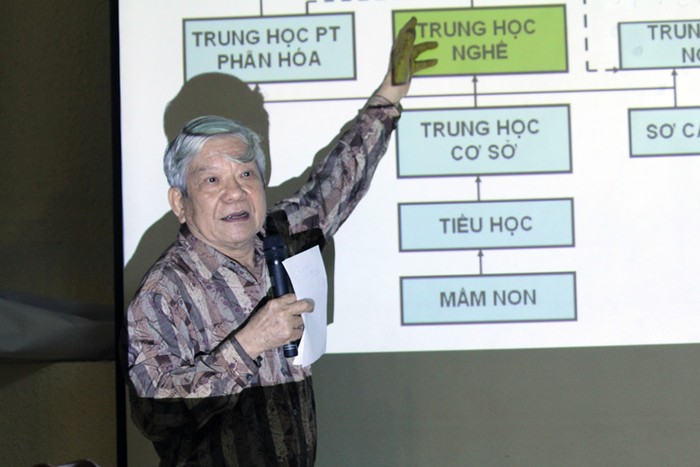 Theo GS. Nguyễn Minh Đường, các trường trung học nghề phải nhiều lên mới thực hiện được mục tiêu phân luồng học sinh. Ảnh Xuân Trung