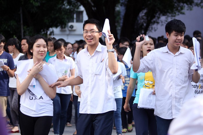 Thí sinh tham gia Kỳ tuyển sinh đại học, cao đẳng năm 2014. Ảnh Xuân Trung