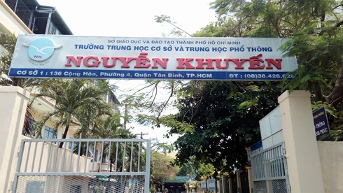 Trường Trung học cơ sở - Trung học phổ thông Nguyễn Khuyến. (Ảnh: H.L)