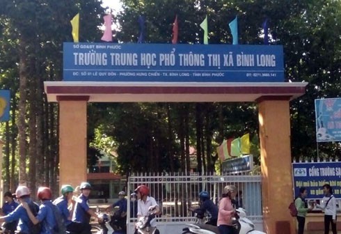 Trường Trung học phổ thông Bình Long. (Ảnh: H.L)