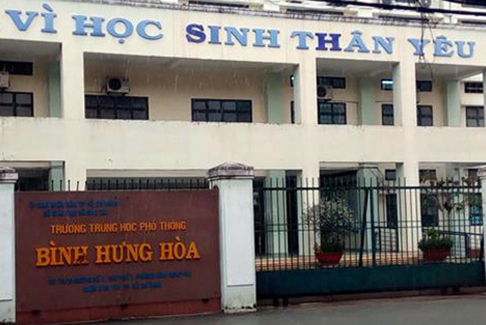 Trường Trung học phổ thông Bình Hưng Hòa. (Ảnh: H.L)