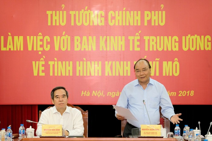 Thủ tướng phát biểu tại buổi làm việc. (Ảnh: VGP)