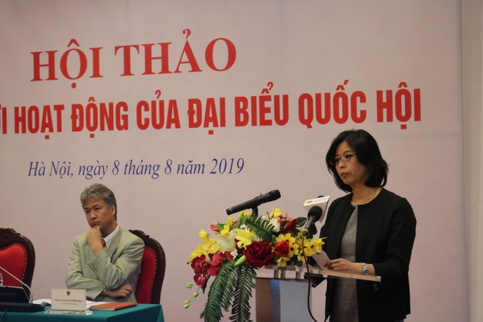 Bà Iwama Nozomi - Phó Trưởng đại diện Văn phòng JICA tại Việt Nam phát biểu. Ảnh: Đỗ Thơm