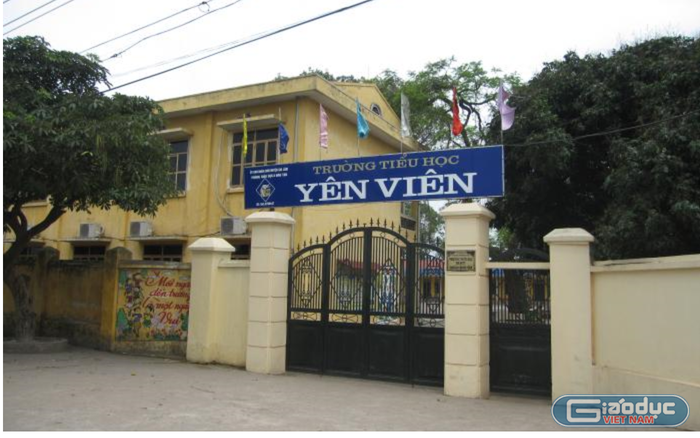 Trường Tiểu học Yên Viên, Gia Lâm, Hà Nội. Ảnh: Phụ huynh cung cấp