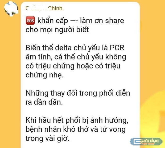 Ảnh chụp một phần tin nhắn được Chủ tịch xã Tiên Dược - bà Ngô Thị Tuyết Chinh chia sẻ trong các nhóm tham gia chống dịch của xã này.