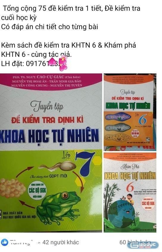 Các đề kiểm tra mẫu được rao bán tràn lan trên mạng xã hội. Ảnh: H.M