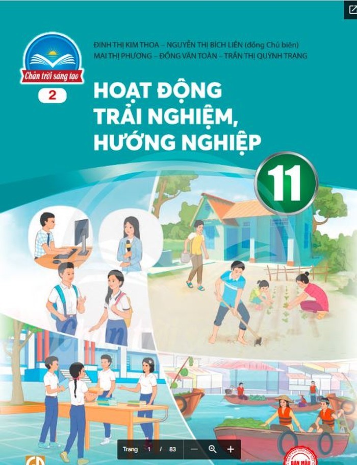 Bìa bản 2 cuốn sách Hoạt động trải nghiệm, hướng nghiệp lớp 11 bộ Chân trời sáng tạo. (Ảnh: Chân trời sáng tạo).