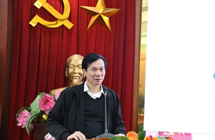 Hiệu trưởng GS.TS. Nguyễn Quý Thanh phát biểu.