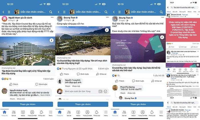 Báo Xây dựng đề nghị các cơ quan chức năng xử lý tổ chức, cá nhân đã phát tán đăng tải bài viết trang website https://nhatrangtrip.net (Ảnh chụp màn hình Facebook).