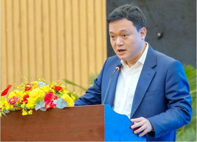 Phó Tổng Giám đốc Petrolimex Nguyễn Ngọc Tú phát biểu khai giảng Lớp khu vực phía Nam.