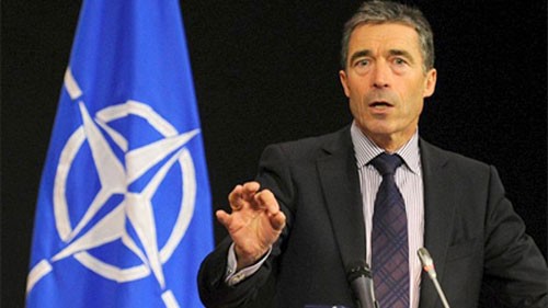 Tổng thư ký NATO Anders Fogh Rasmussen. Ảnh: AFP.