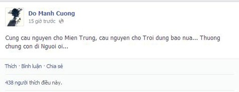 Nhà thiết kế Đỗ Mạnh Cường cầu nguyện cho Miền Trung.