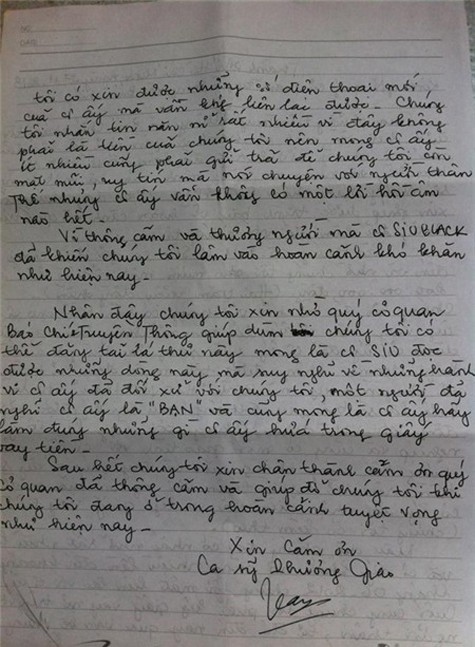 Chủ nợ viết thư gửi truyền thông tố ca sĩ Siu Black có 'hành vi gần như là lừa đảo'. Ảnh: Nhân vật cung cấp - Tri thức thời đại.
