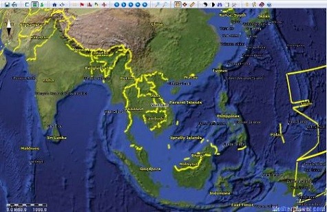 Hình ảnh "đường lưỡi bò" trong phần mềm học tin học của học sinh lớp 7 -Ảnh Thanh Niên