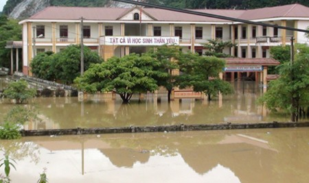 Để đảm bảo an toàn tính mạng cho học sinh, nhiều trường đã cho các em nghỉ học.