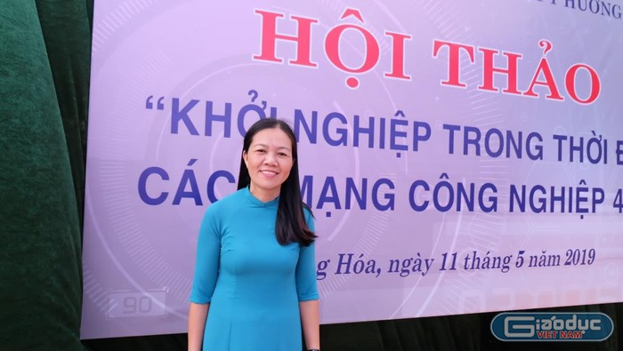 Cô giáo Ngô Xuân Sương cho rằng đánh, mắng không phải là cách để học trò học tốt hơn. (Ảnh: LC)