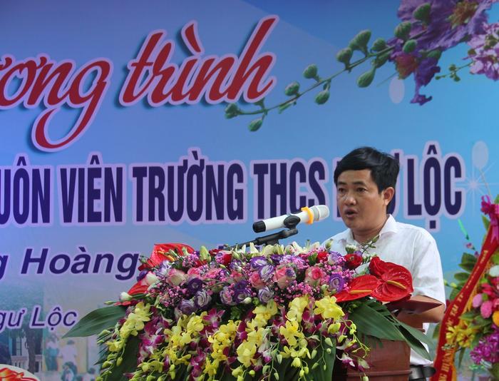 Ông Nguyễn Thái Sơn - Hiệu trưởng trường Trung học cơ sở Ngư Lộc (Hậu Lộc, Thanh Hóa). Ảnh: Trường Ngư Lộc.