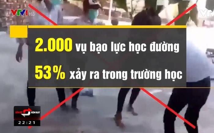 Bạo lực học đường ngày càng đáng báo động. Ảnh minh họa chụp từ màn hình VTV