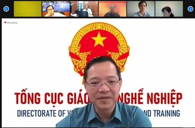 Ông Trương Anh Dũng - Tổng cục trưởng Tổng cục giáo dục Nghề nghiệp - Bộ Lao động thương binh và xã Hội. Ảnh chụp màn hình