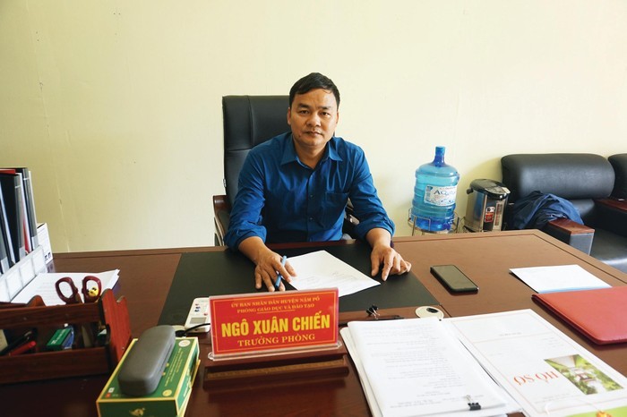 Ông Ngô Xuân Chiến, Trưởng Phòng Giáo dục và Đào tạo huyện Nậm Pồ, Điện Biên. Ảnh: NVCC